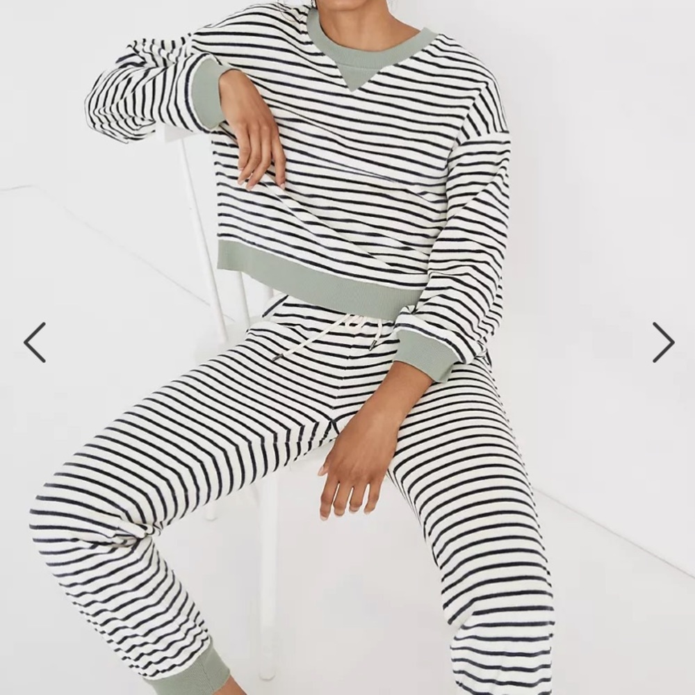 Madewell Velour Crewneck and Joggers